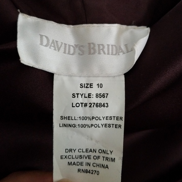 Davids Bridal Strapless Maxi Dress - Picture 4 of 5